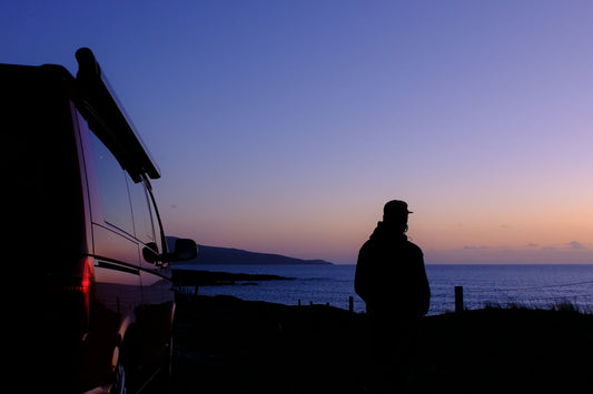 Van sunset Isle of Harris beaches