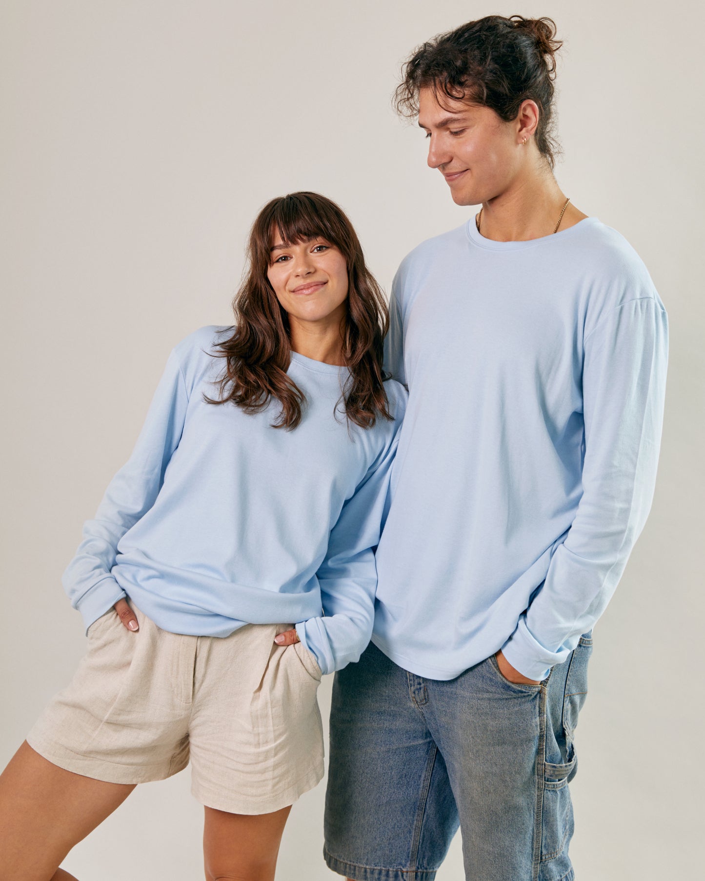 long sleeve tshirt blue unisex