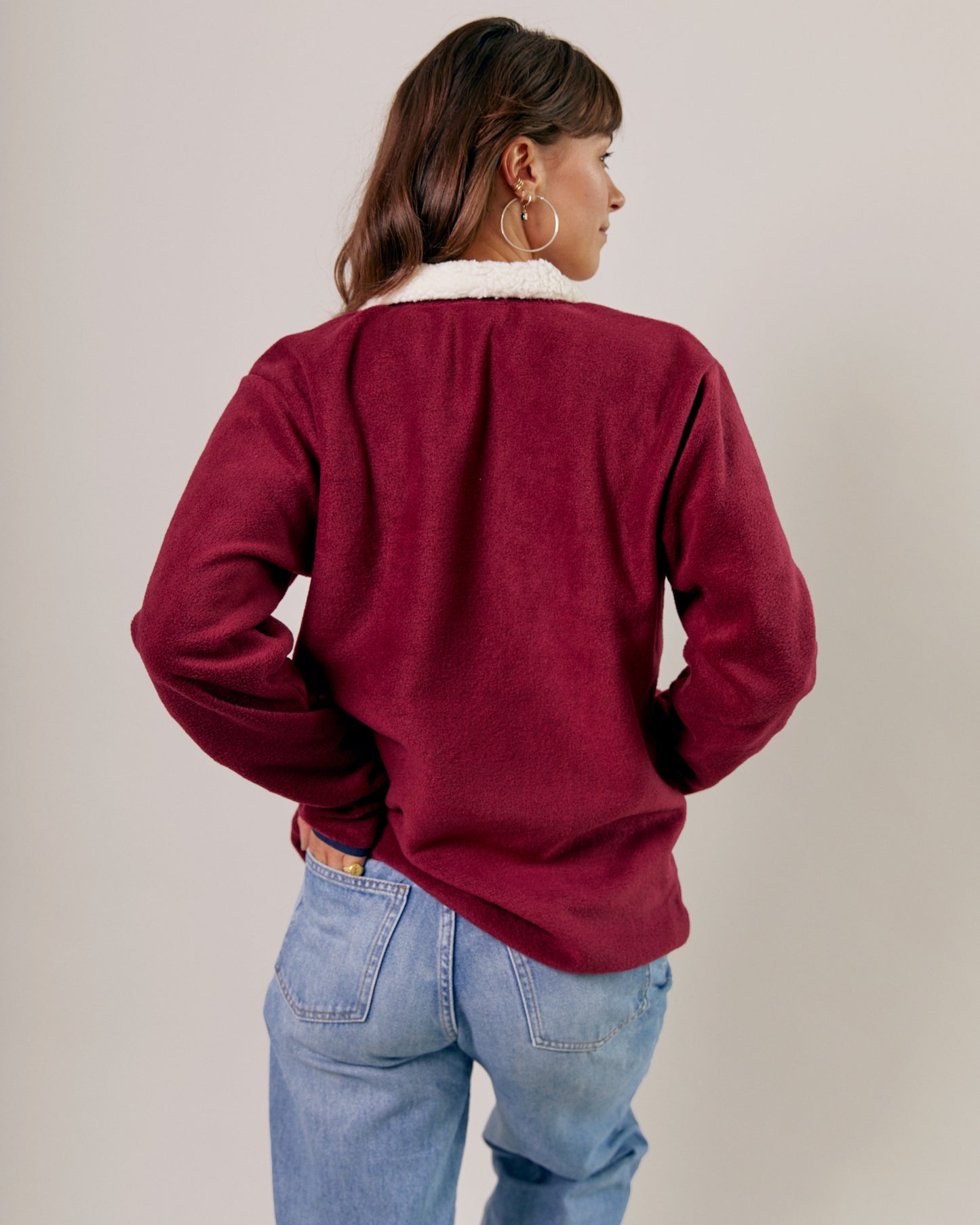 polar fleece red back
