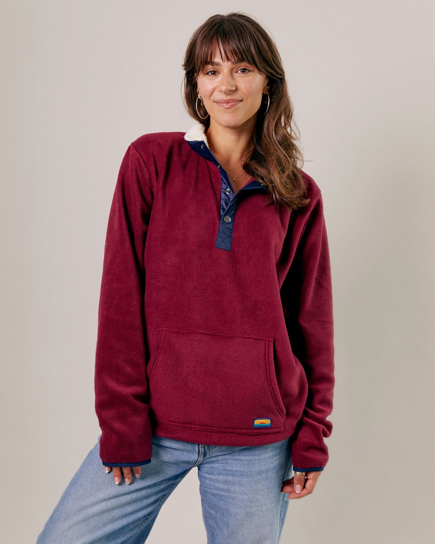 polar fleece red womens