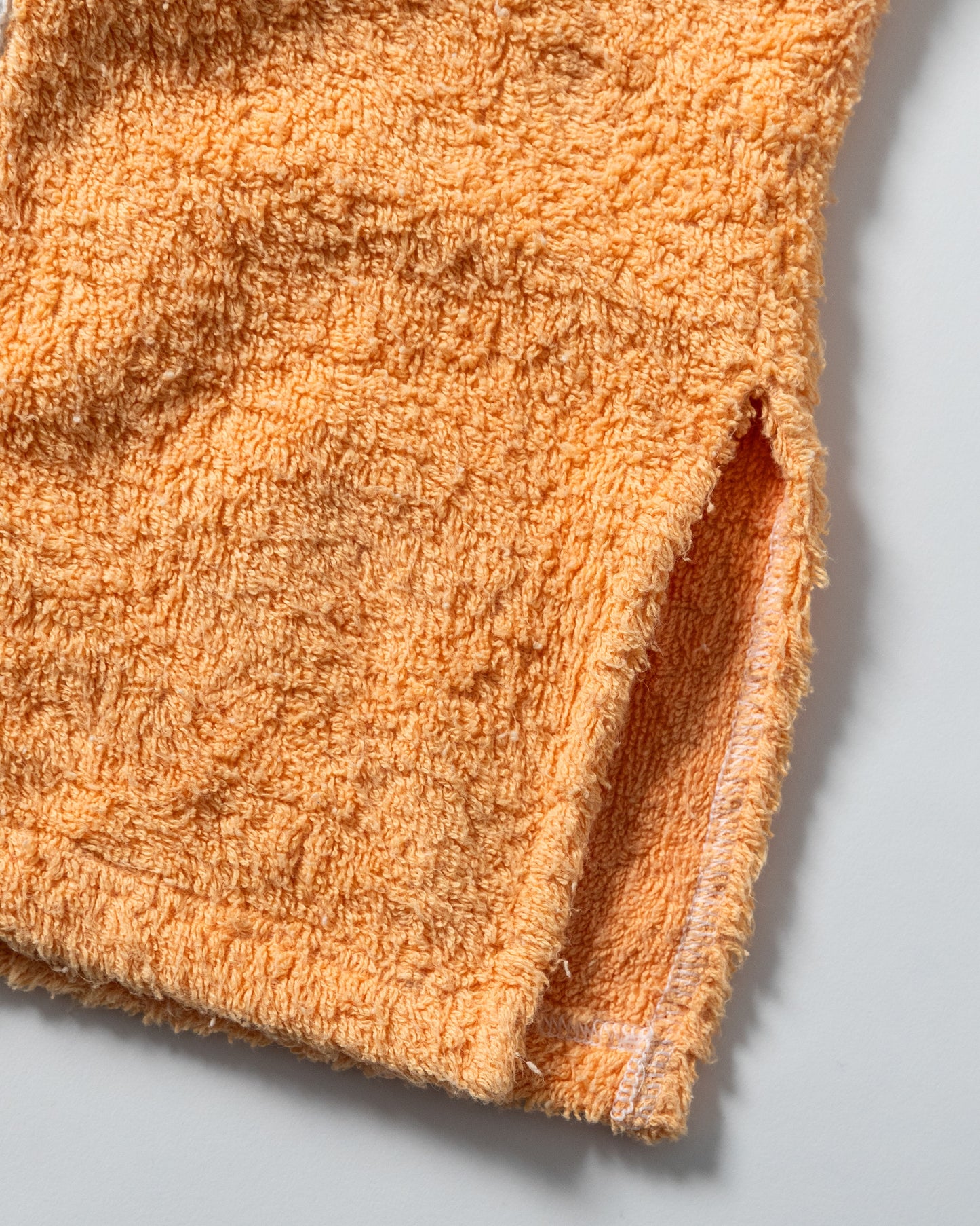 blue white orange towel poncho side slit