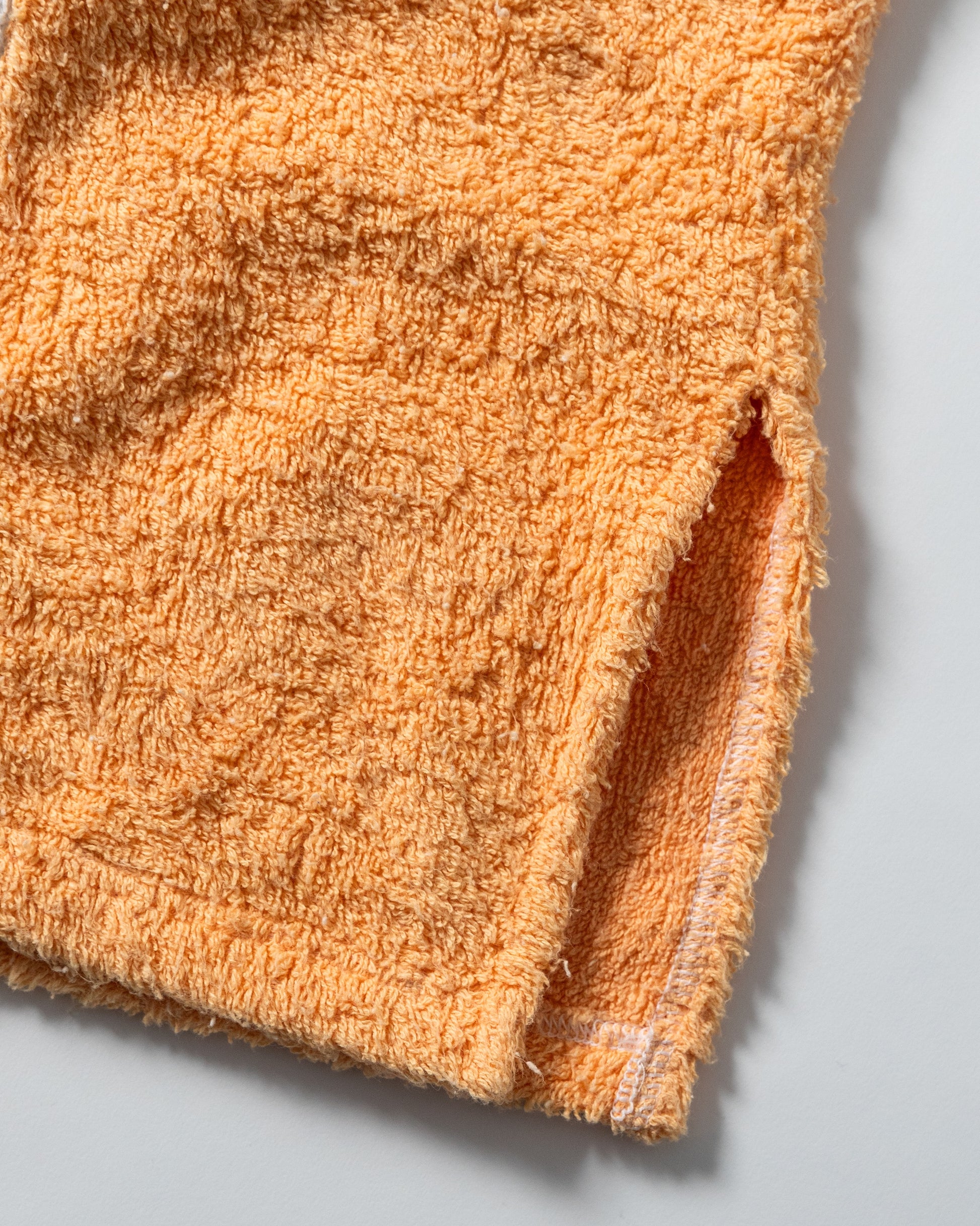 blue white orange towel poncho side slit