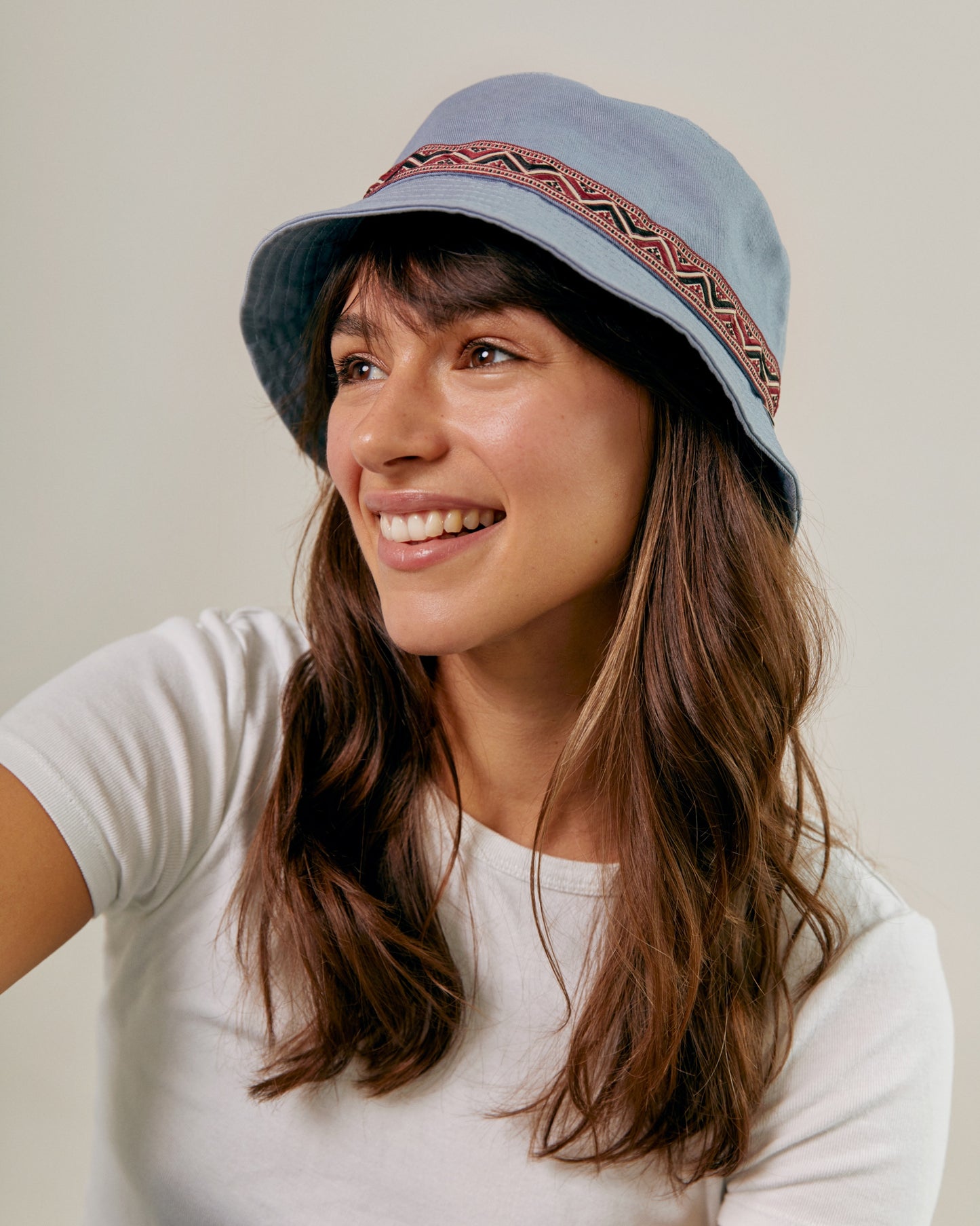 bucket hat blue womens