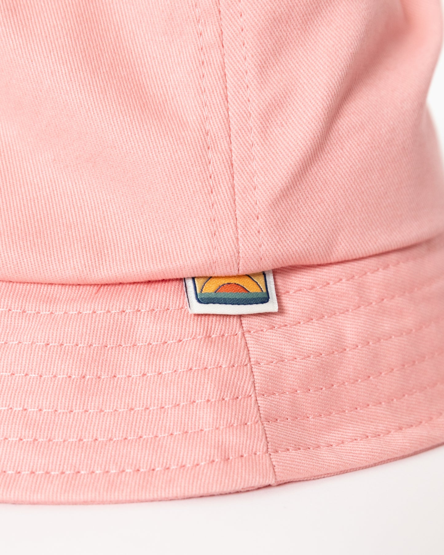 bucket hat pink logo