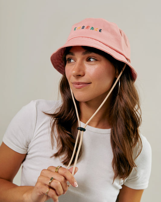 bucket hat pink womens