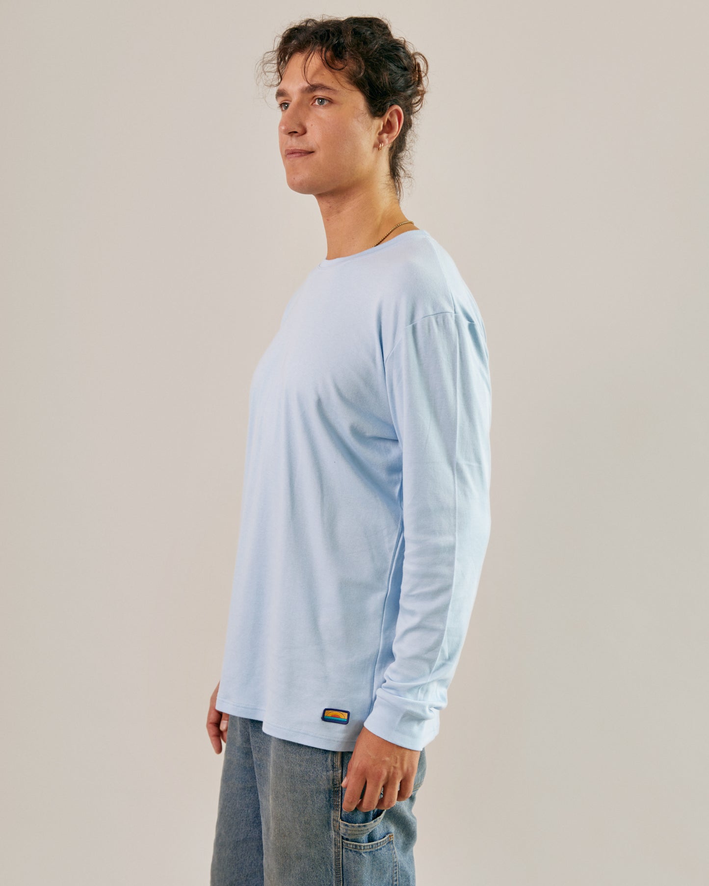 long sleeve tshirt blue mens